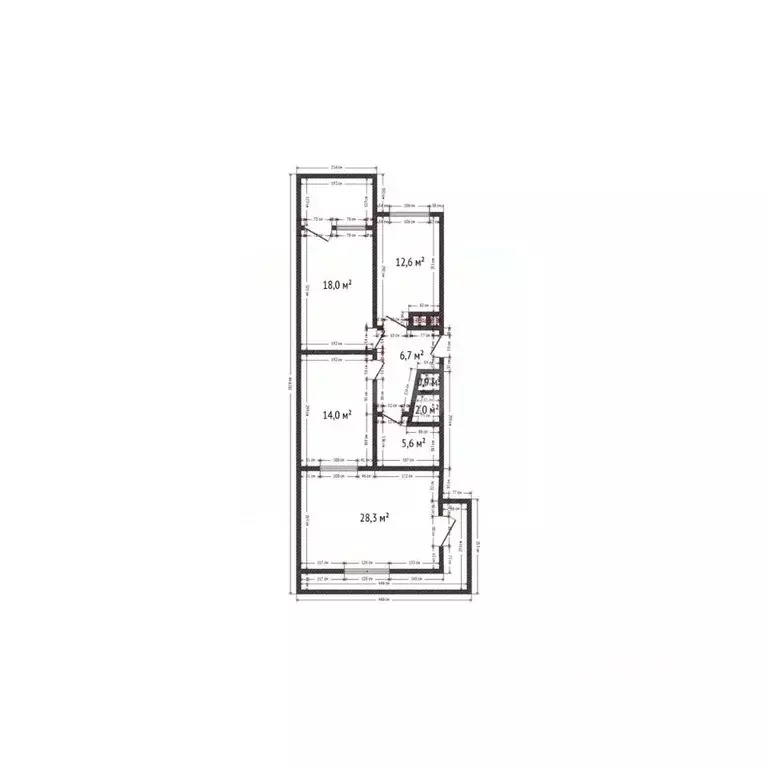 3-к кв. Дагестан, Махачкала ул. Гагарина, 37А (92.26 м) - Фото 2