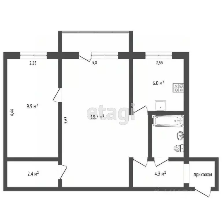 2-к кв. Камчатский край, Петропавловск-Камчатский просп. 50 лет ... - Фото 2