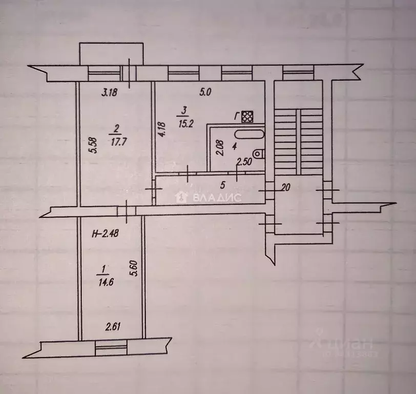 2-к кв. Владимирская область, Вязники Стахановская ул., 16 (59.2 м) - Фото 2