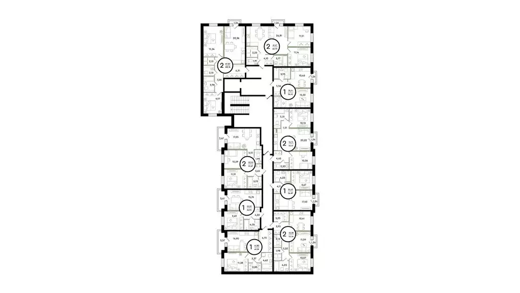 2-комнатная квартира: Тюмень, улица Александра Звягина, 3 (68.76 м) - Фото 1