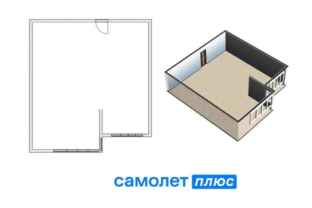 Квартира-студия: Кемерово, Ленинградский проспект, 44А (44.6 м) - Фото 1