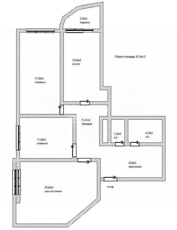 3-к кв. Липецкая область, Липецк ул. Калинина, 1Б (91.0 м) - Фото 2