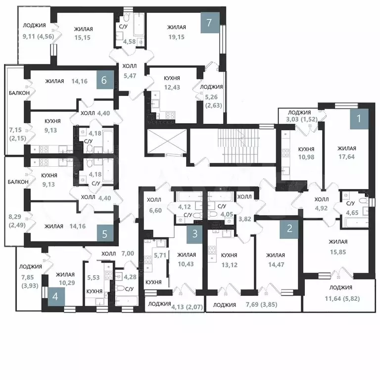2-к. квартира, 64 м, 2/5 эт. - Фото 1