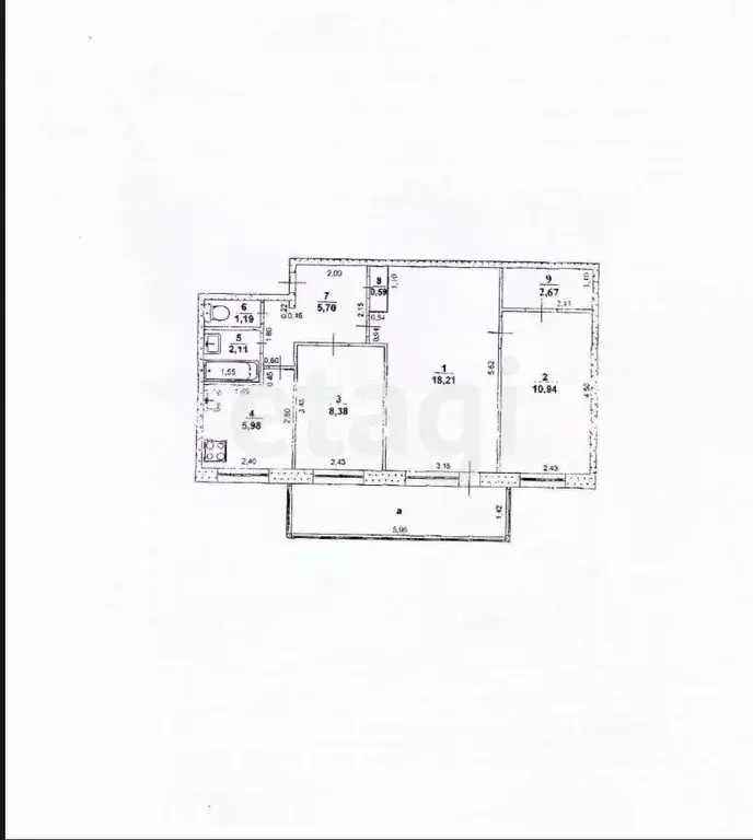 3-к кв. Ульяновская область, Ульяновск ул. Героев Свири, 14 (55.8 м) - Фото 2