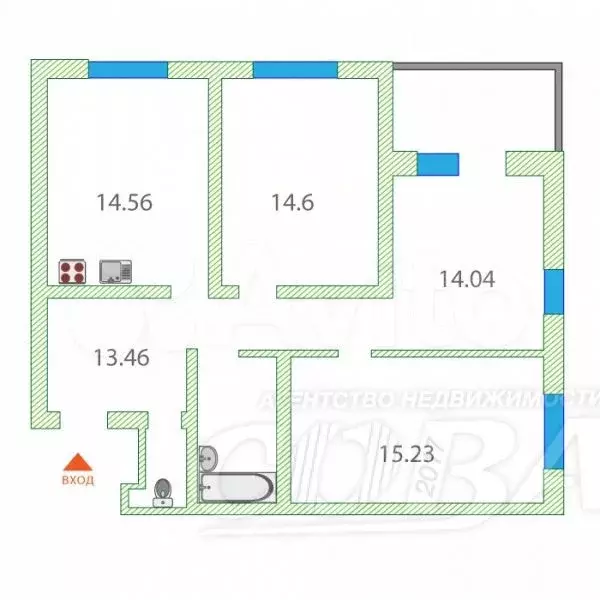 3-к. квартира, 80 м, 4/17 эт. - Фото 0