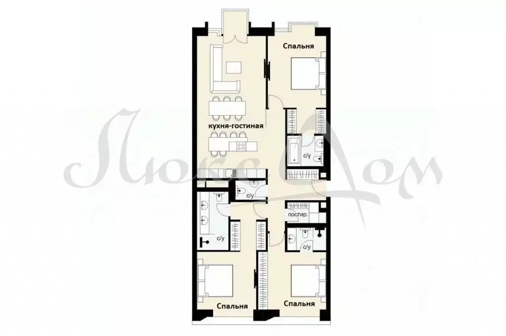 4-к кв. Москва ул. Братьев Фонченко, 1к7 (137.2 м) - Фото 2