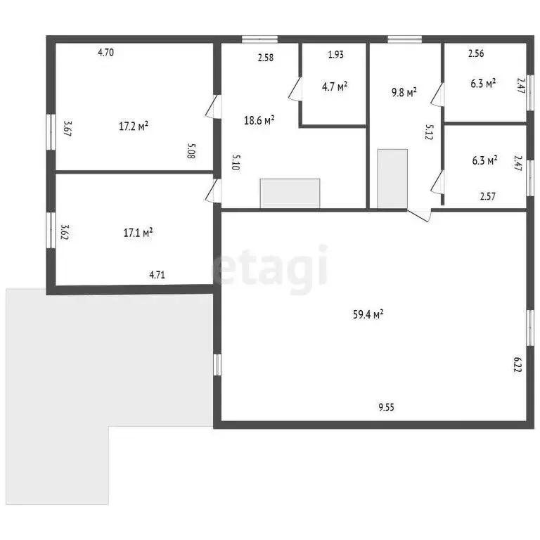 Дом в посёлок Веснино, Песочная улица (274.3 м) - Фото 1