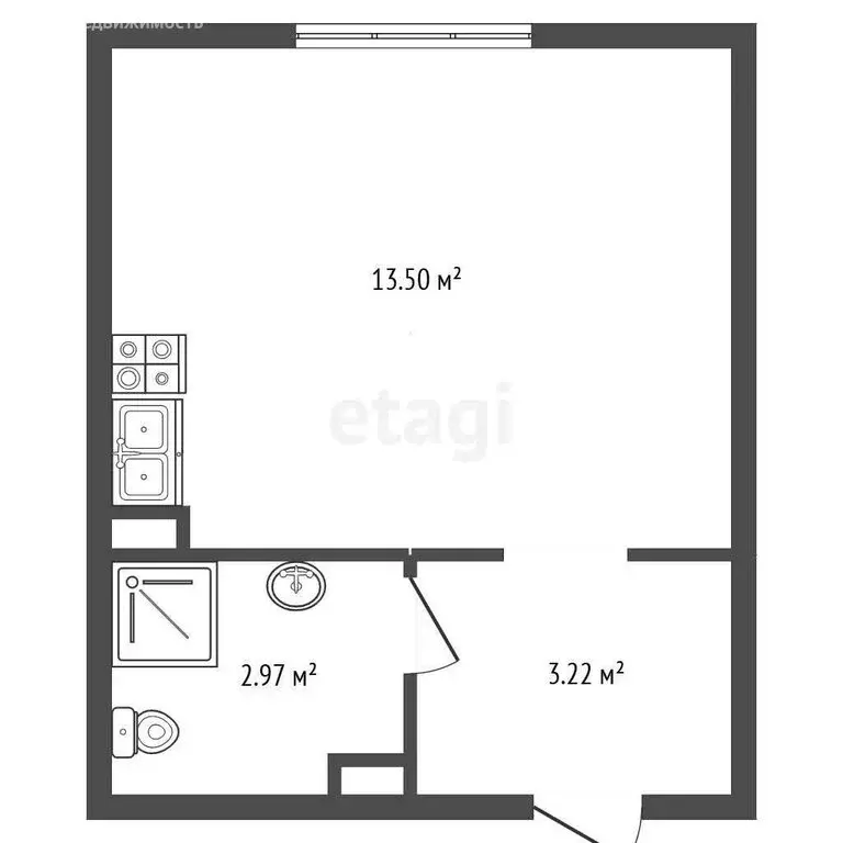 Квартира-студия: Сертолово, Пограничная улица, 4к2 (21.4 м) - Фото 1