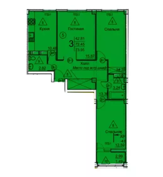 Продаётся 3-к квартира, 74 м - Фото 0