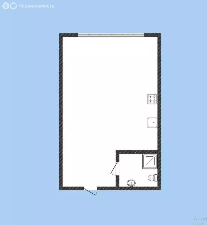 Квартира-студия: Сириус, бульвар Надежд, 6/1 (33.8 м) - Фото 0