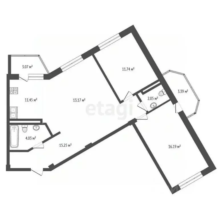 3-к кв. Мордовия, Саранск Волгоградская ул., 62 (75.4 м) - Фото 1