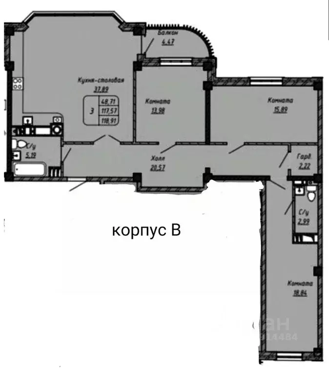 3-к кв. Ставропольский край, Ессентуки Дом под аркой жилой комплекс ... - Фото 0