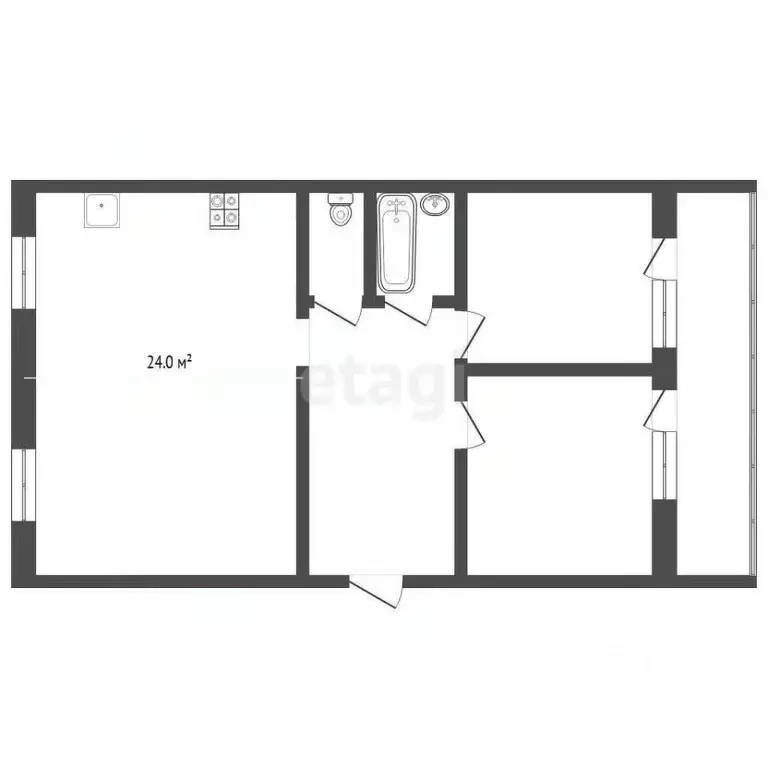 3-к кв. Тюменская область, Тюменский муниципальный округ, Боровский рп ... - Фото 1