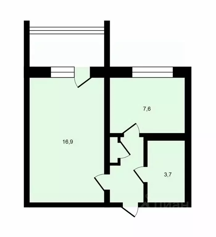 1-к кв. Московская область, Реутов Южная ул., 2 (39.0 м) - Фото 1