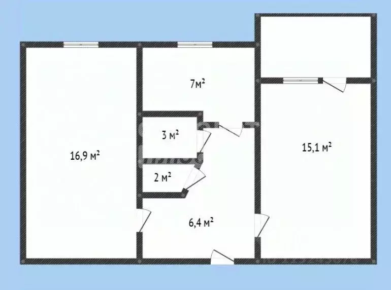 2-к кв. Дагестан, Каспийск ул. Хизроева, 35 (56.0 м) - Фото 2