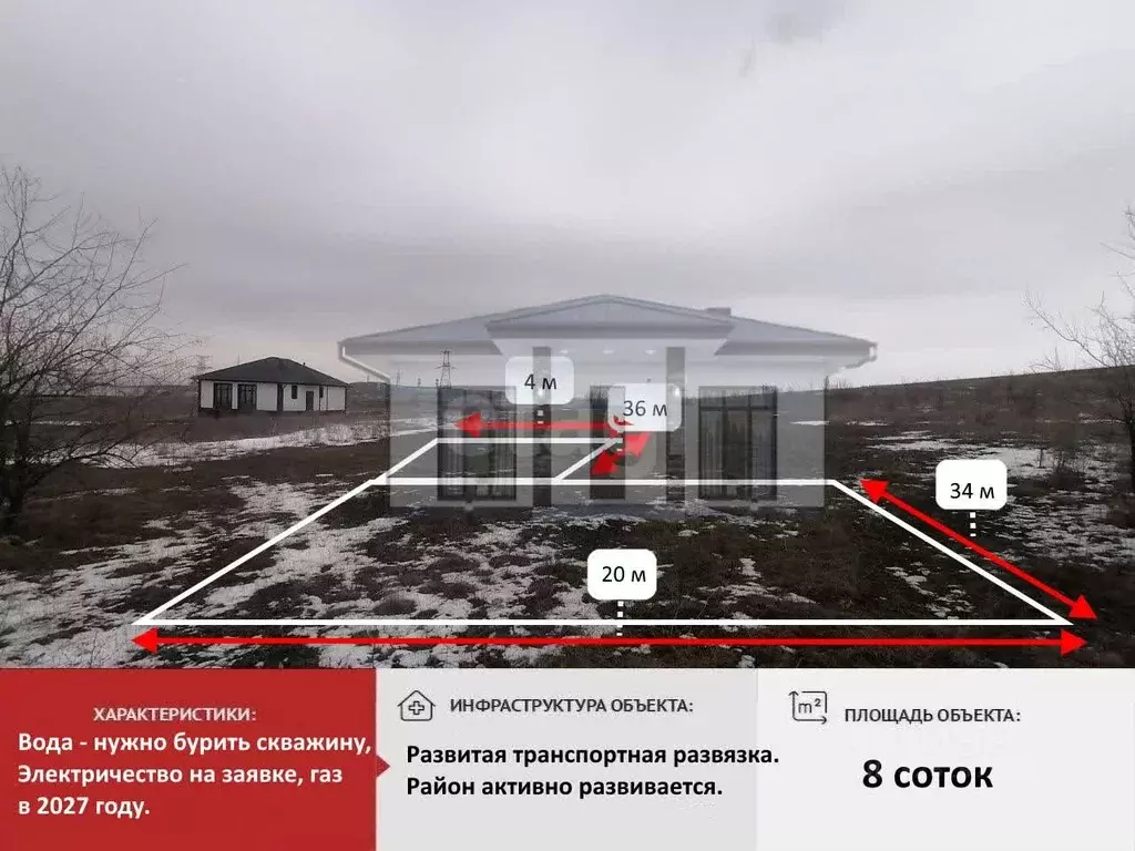 Участок в Крым, Симферопольский район, Трудовское с/пос, с. Ивановка ... - Фото 1