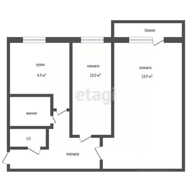 2-к кв. Липецкая область, Липецк просп. Мира, 11А (44.0 м) - Фото 0