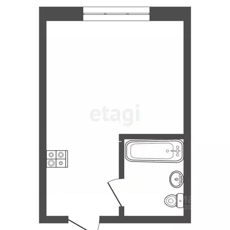 Студия Томская область, Томск ул. Никитина, 29А (13.0 м) - Фото 1