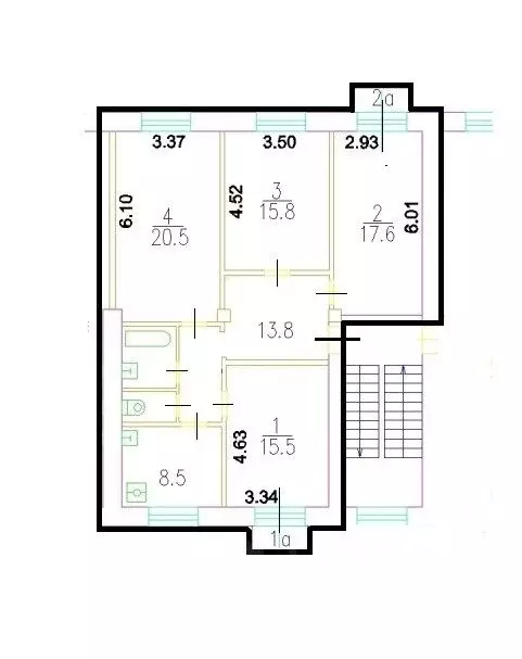 4-к кв. Москва Большая Очаковская ул., 36 (99.0 м) - Фото 1