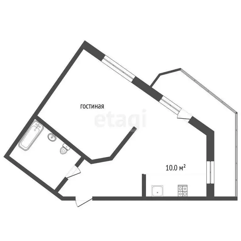 1-комнатная квартира: Абакан, улица Лермонтова, 18 (37.5 м) - Фото 0