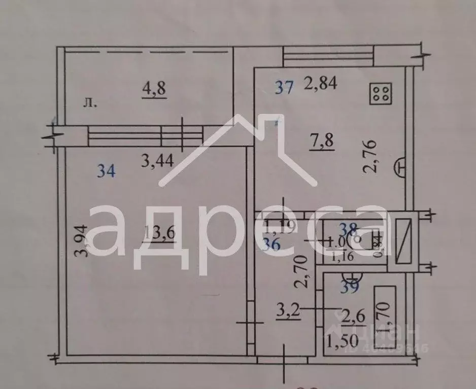 1-к кв. Самарская область, Самара Владимирская ул., 45 (30.0 м) - Фото 2