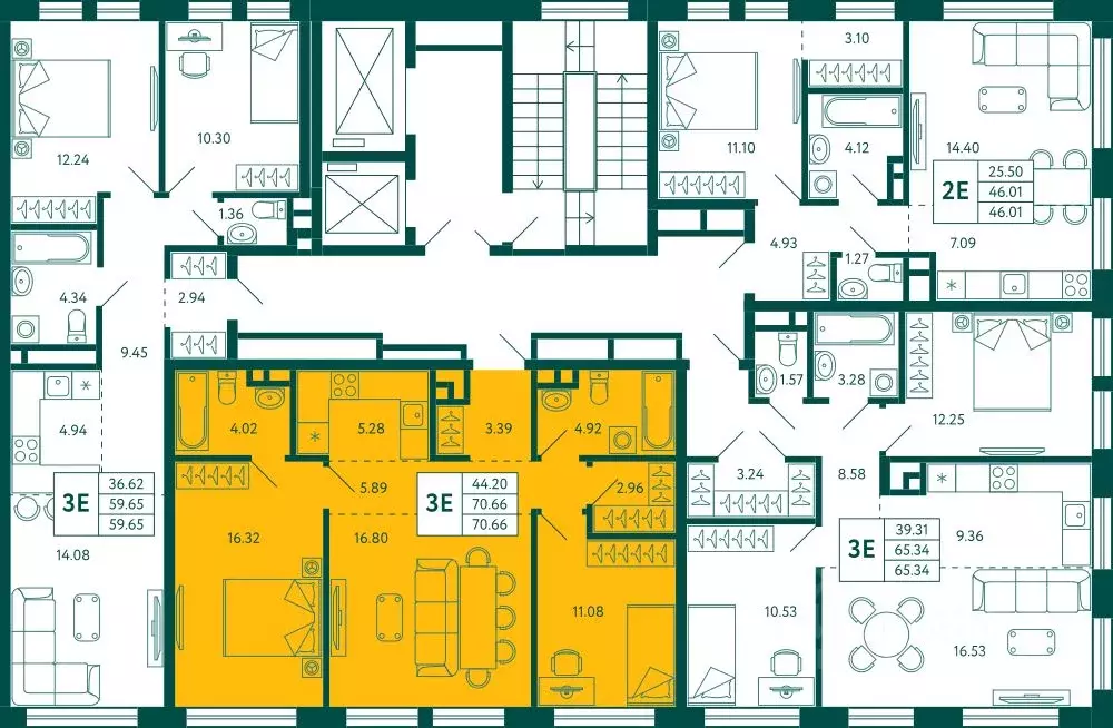 2-к кв. Башкортостан, Уфа Зеленая Роща жилрайон, Терле Парк жилой ... - Фото 2