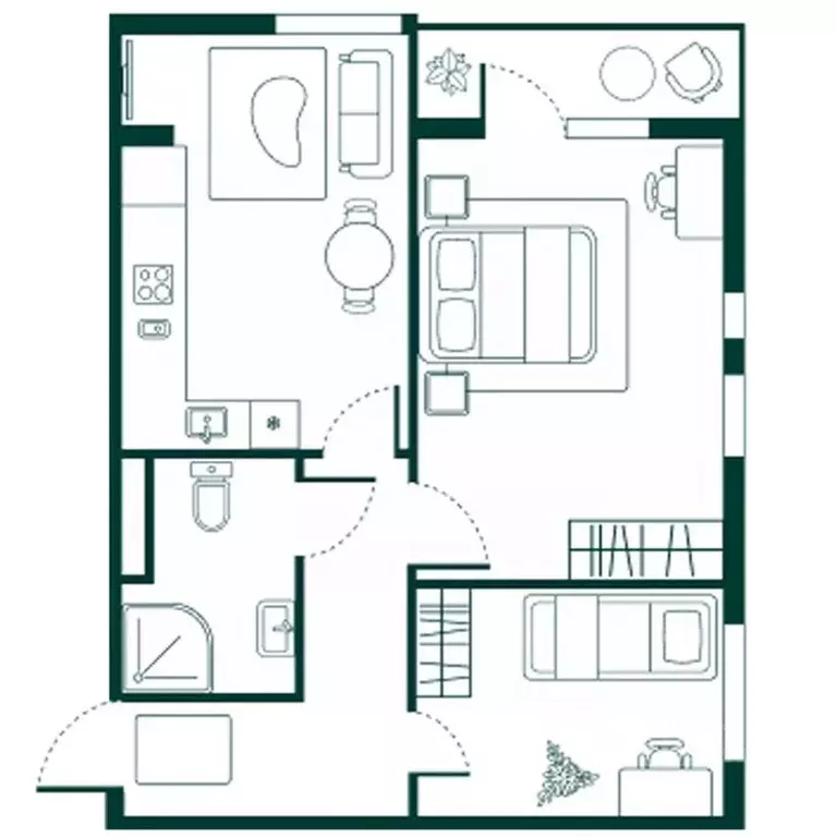 2-к кв. Дагестан, Дербент Новая История жилой комплекс (49.55 м) - Фото 1