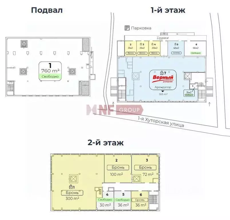 Торговая площадь в Москва 1-я Хуторская ул., 8 (2398 м) - Фото 1