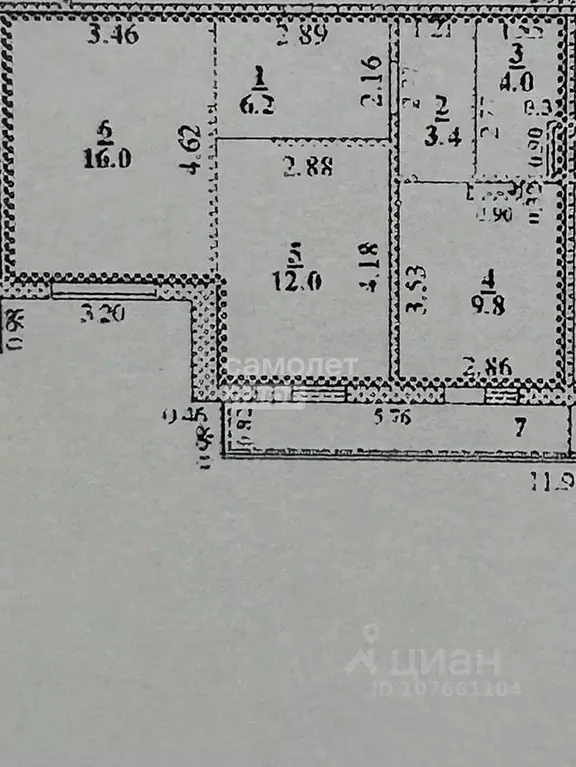 2-к кв. Липецкая область, Липецк ул. Дмитрия Фурсова, 6 (51.4 м) - Фото 2