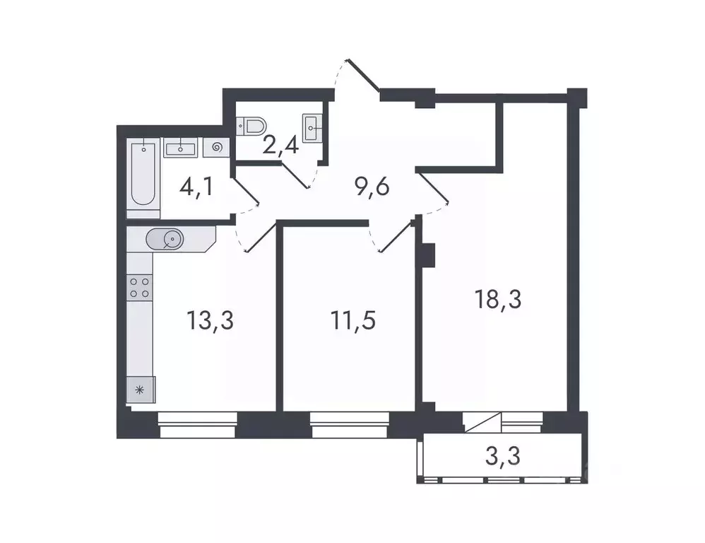 2-к кв. Кировская область, Киров ул. Чистопрудненская, 13 (62.5 м) - Фото 0
