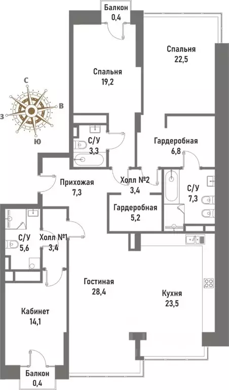 4-к кв. Москва ул. Матросская Тишина, 12 (153.3 м) - Фото 0