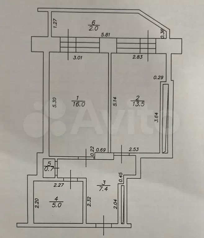 1-к. квартира, 42,6 м, 6/16 эт. - Фото 0