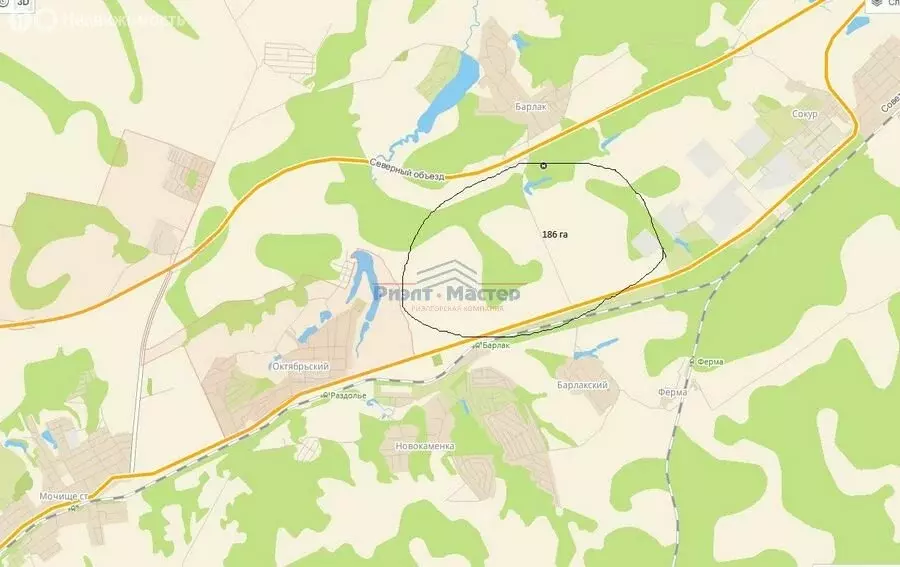 Участок в Барлакский сельсовет (18500 м) - Фото 0