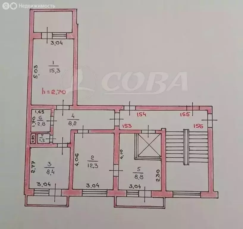 3-комнатная квартира: Каспийск, улица Хизроева, 20 (65 м) - Фото 2