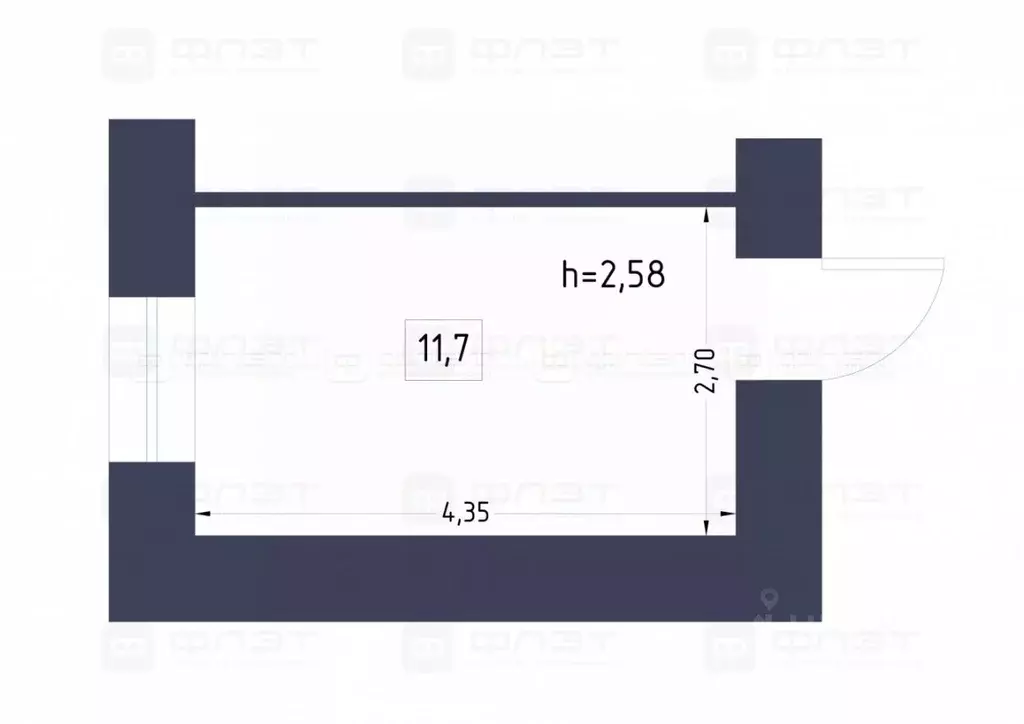 Комната Татарстан, Казань ул. Сары Садыковой, 20 (12.0 м) - Фото 2