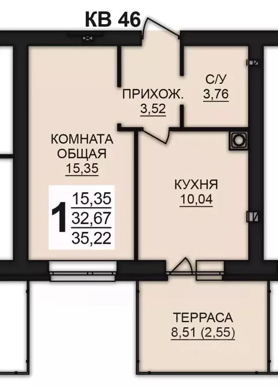 1-к кв. Ивановская область, Ивановский район, Богданихское с/пос, д. ... - Фото 0