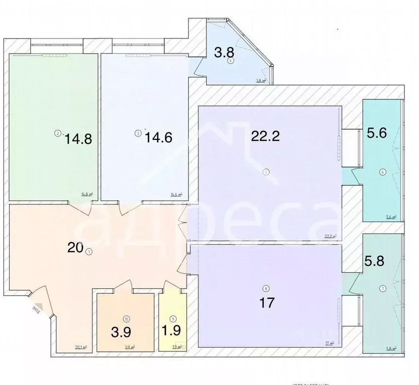 3-к кв. Самарская область, Самара ул. Стара-Загора, 84А (101.5 м) - Фото 2