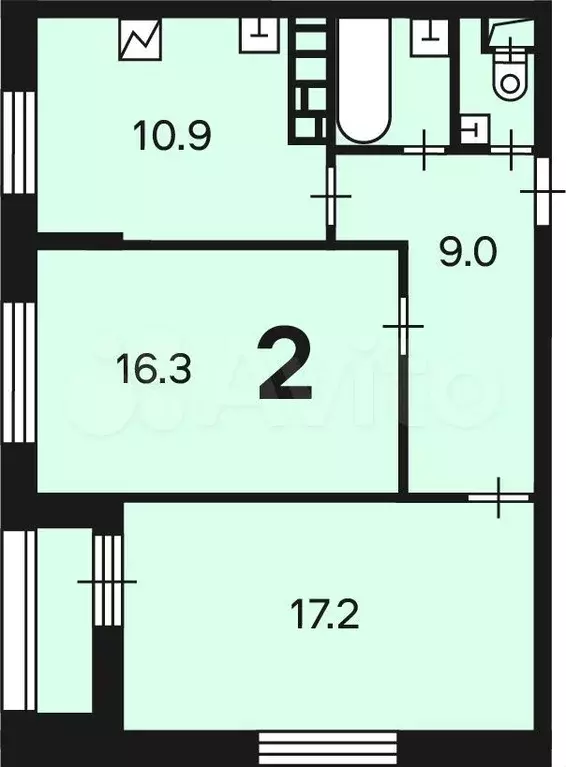 Аукцион: 2-к. квартира, 57,3 м, 12/20 эт. - Фото 1