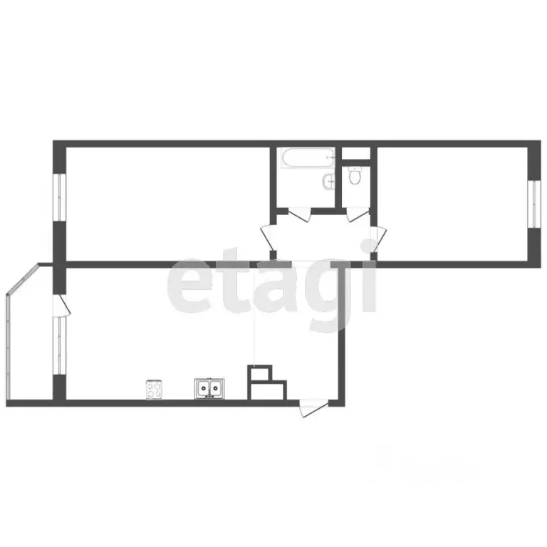 2-к кв. Тюменская область, Тюмень ул. Николая Никитина, 4к1 (67.0 м) - Фото 1