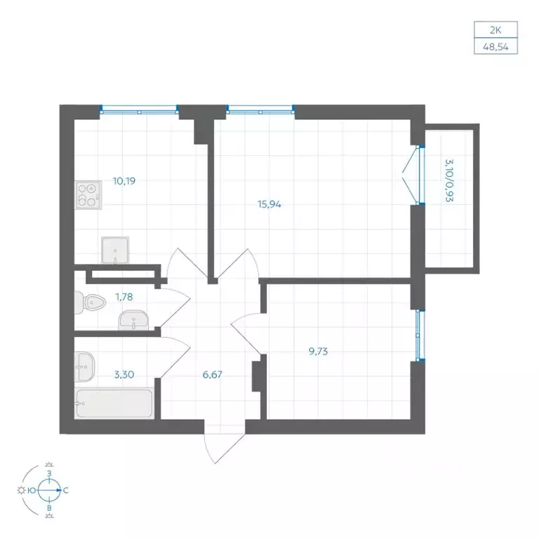 2-к кв. Челябинская область, Челябинский городской округ, пос. ... - Фото 1