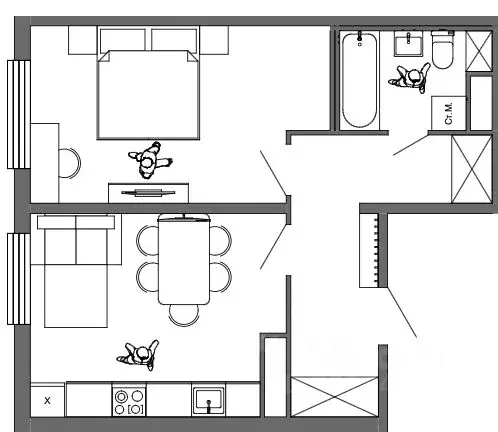 2-к кв. Ульяновская область, Ульяновск Заводской проезд, 29А (45.05 м) - Фото 2