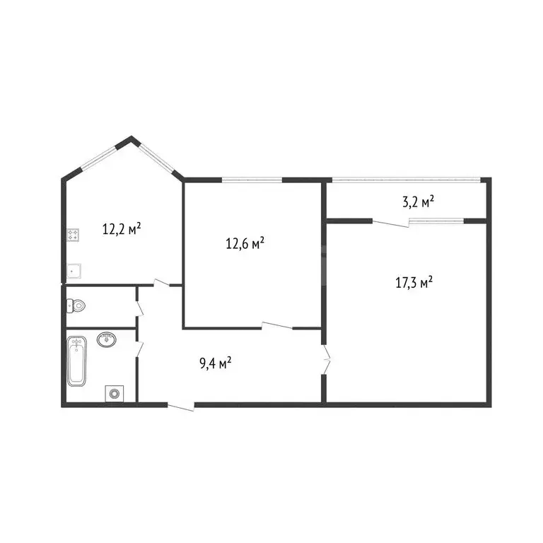 2-комнатная квартира: Нефтекамск, улица Энергетиков, 11Б (56.1 м) - Фото 1