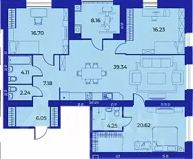 3-к кв. Брянская область, Брянск ул. Ильи Иванова, 7 (124.5 м) - Фото 1