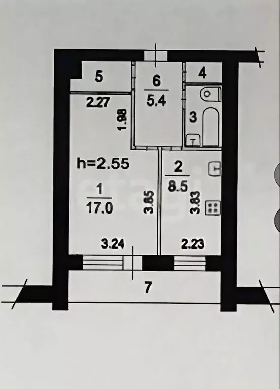 1-к кв. Московская область, Люберцы проезд 1-й Панковский, 9А (37.6 м) - Фото 2