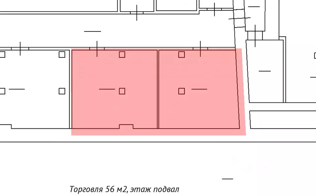Торговая площадь в Санкт-Петербург Звенигородская ул., 9-11 (56 м) - Фото 1
