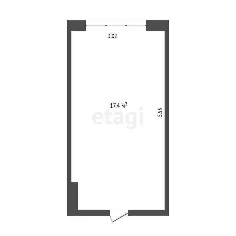 Квартира-студия: Тюмень, Фабричная улица, 22 (17.4 м) - Фото 1