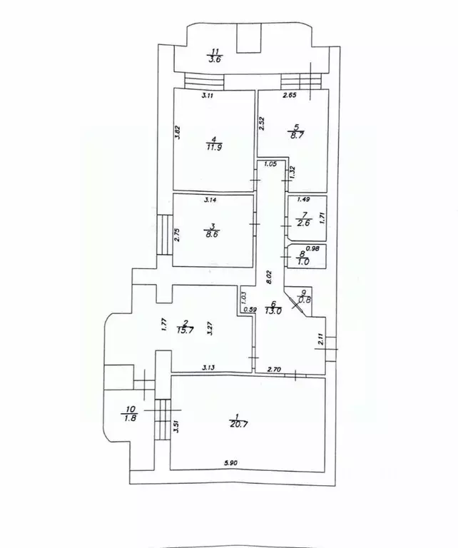 4-к кв. Татарстан, Казань ул. Гаврилова, 18а (83.2 м) - Фото 2