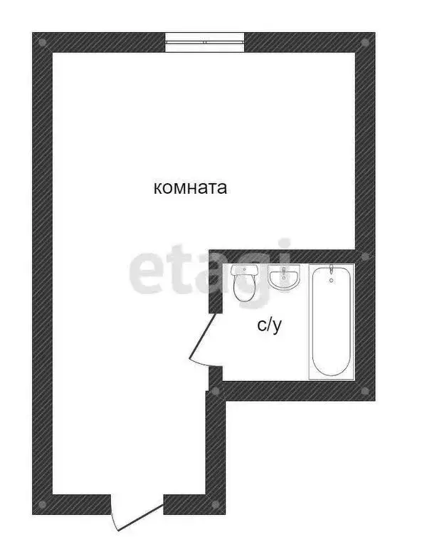 1-комнатная квартира: село Супсех, Советская улица, 10 (24 м) - Фото 0