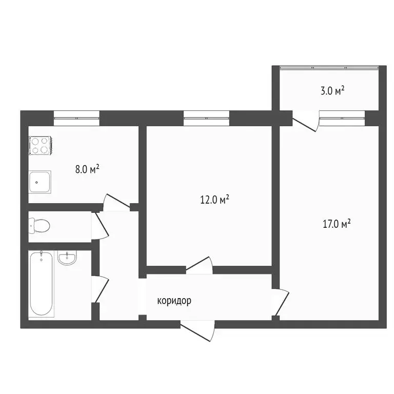 2-комнатная квартира: Челябинск, улица Салавата Юлаева, 15А (51.3 м) - Фото 0