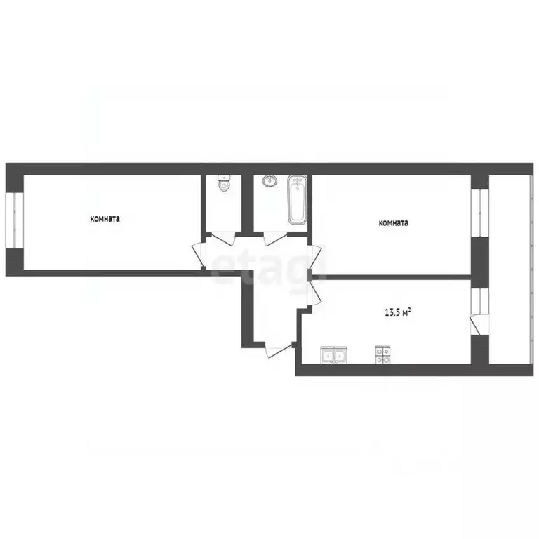 2-к кв. Чувашия, Чебоксары ул. А.В. Асламаса, 18 (70.0 м) - Фото 2